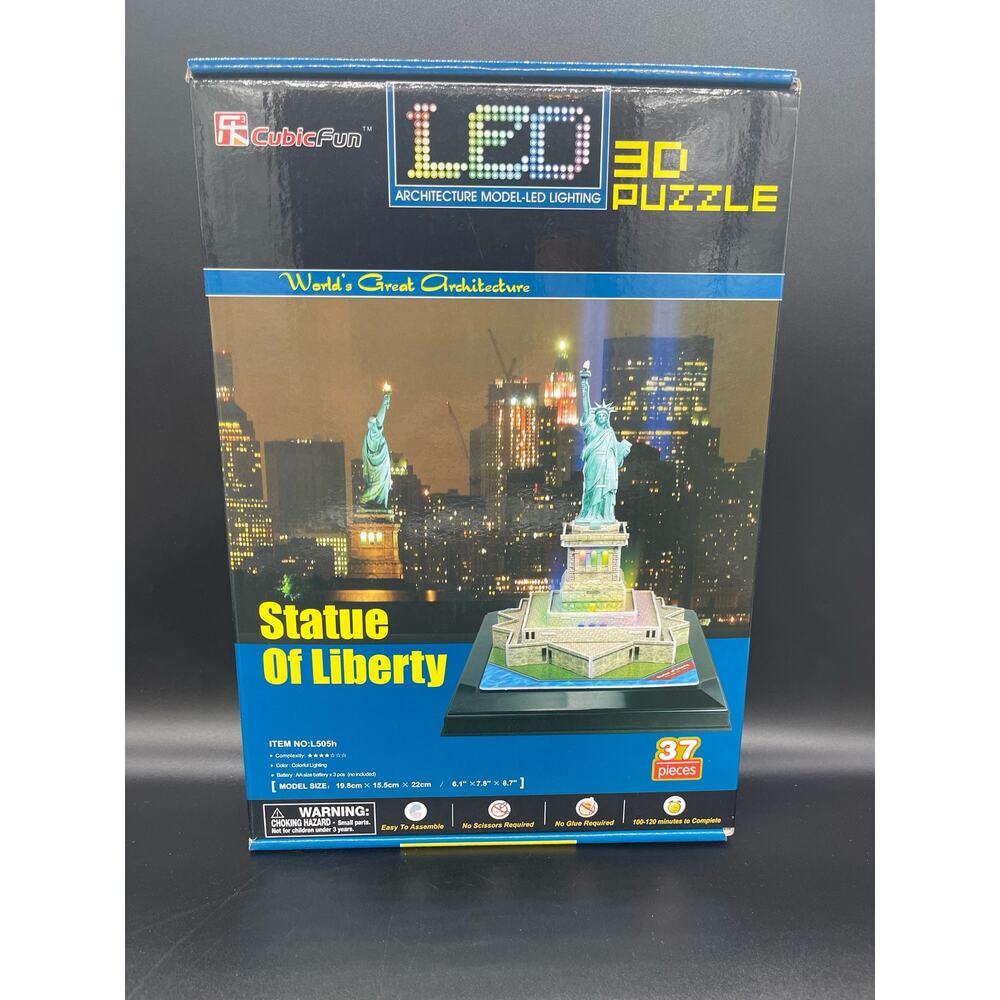 Statue of Liberty New York NIB 3D LED Puzzle by Cubic Fun